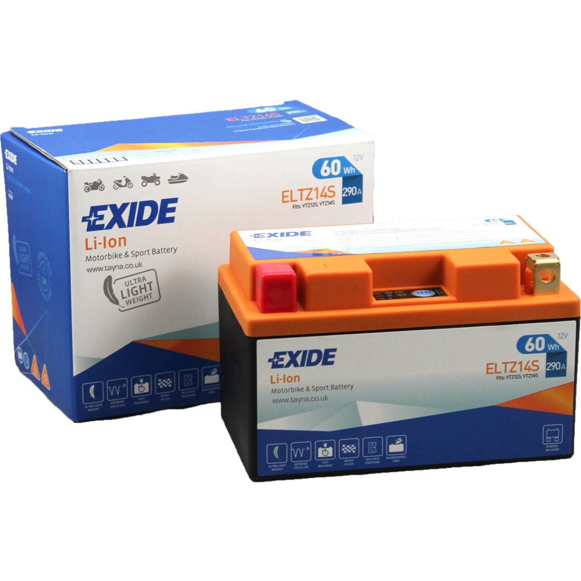 Baterie moto EXIDE Lithium 60 Wh si 290 A 150x87x93 mm