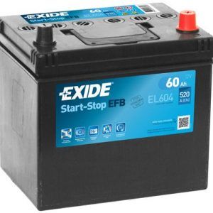 Baterie auto EXIDE EFB 60 Ah asiatică 230x173x222 mm Start Stop