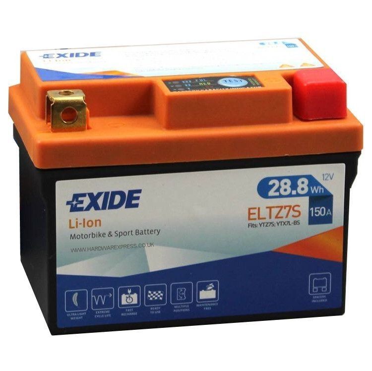 Baterie moto EXIDE Lithium 28,8 Wh și 150 A 114x70x85 mm