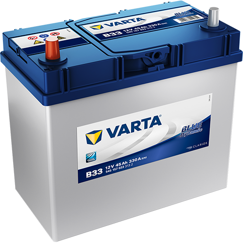 Baterie Auto VARTA Blue Dynamic 45 Ah borne subţiri; mașini asiatice +dreapta dim: 238 x 129 x 227 mm