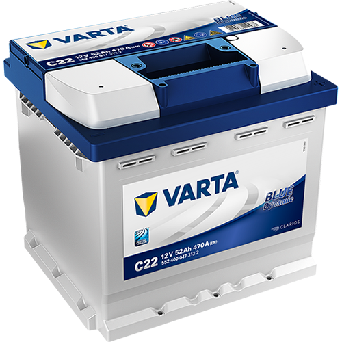 Baterie Auto VARTA Blue Dynamic 52 Ah dim: 207 x 175 x 190 mm