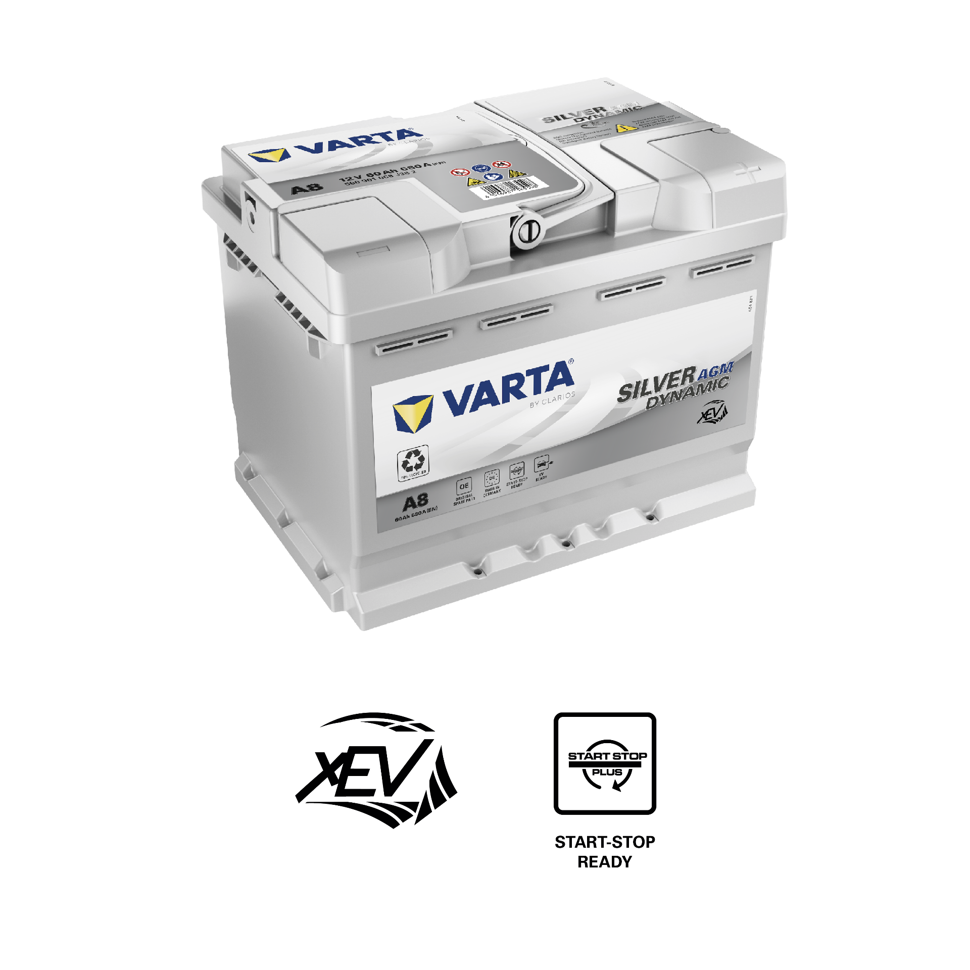 Baterie auto VARTA Start Stop AGM (gel) 60 Ah, dim: 242x175x190 mm