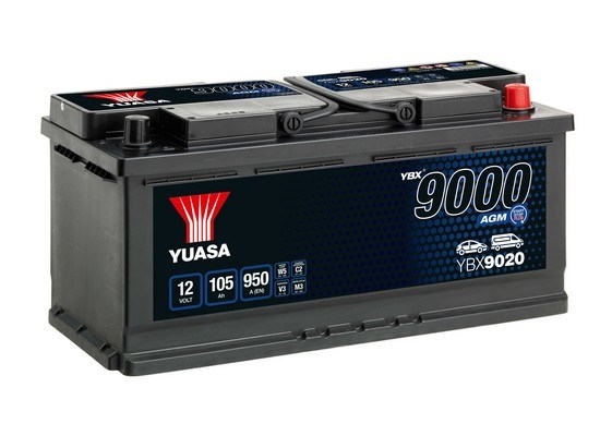 YUASA 9000 AGM 105Ah 950A (393x175x190) YBX9020