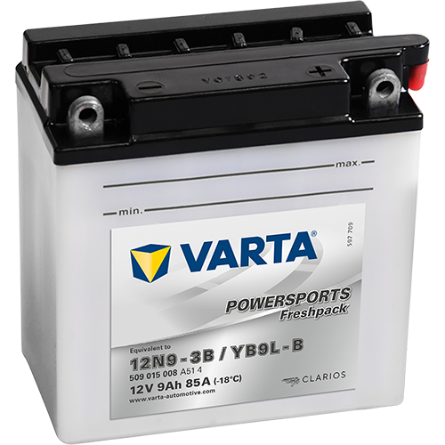 Baterie VARTA Motociclete cu acid 9 Ah, dim: 136x76x140 mm, 12N9-3B, YB9L-B