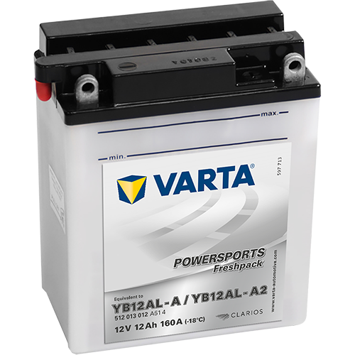 Baterie VARTA Motociclete cu acid 12 Ah, dim: 136x82x161 mm, borna + dreapta, YB12AL-A, YB12AL-A2