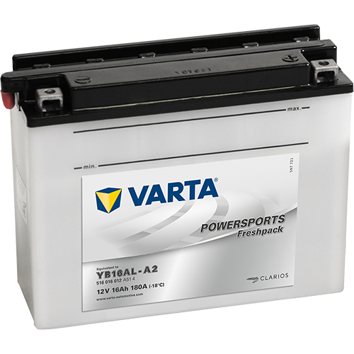 Baterie VARTA Motociclete cu acid 16 Ah, dim: 205x72x164 mm, borna + dreapta, YB16AL-A2