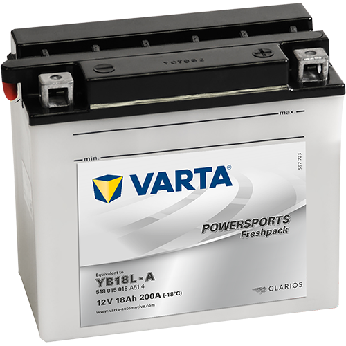 Baterie VARTA Motociclete cu acid 18 Ah, dim: 181x92x164 mm, YB18L-A