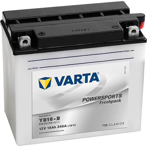 Baterie VARTA Motociclete cu acid 19 Ah, dim: 176x101x156 mm borna + stanga, YB16-B