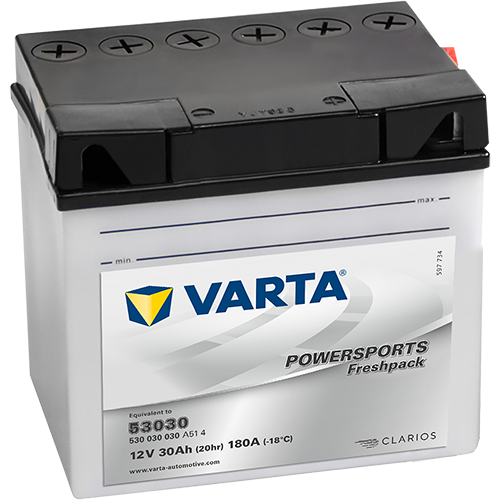 Baterie VARTA Motociclete cu acid 30 Ah, dim: 186x130x171 mm, 53030