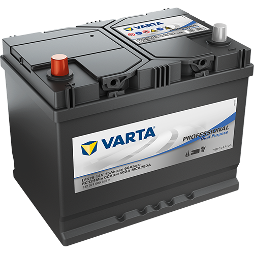 VARTA Professional Dual Purpose 75 Ah, dim: 260x175x225 mm