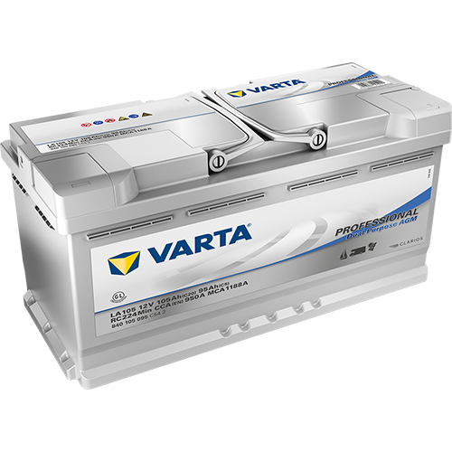 VARTA Professional Dual Purpose AGM Gel 105 Ah, dim: 394x175x190 mm