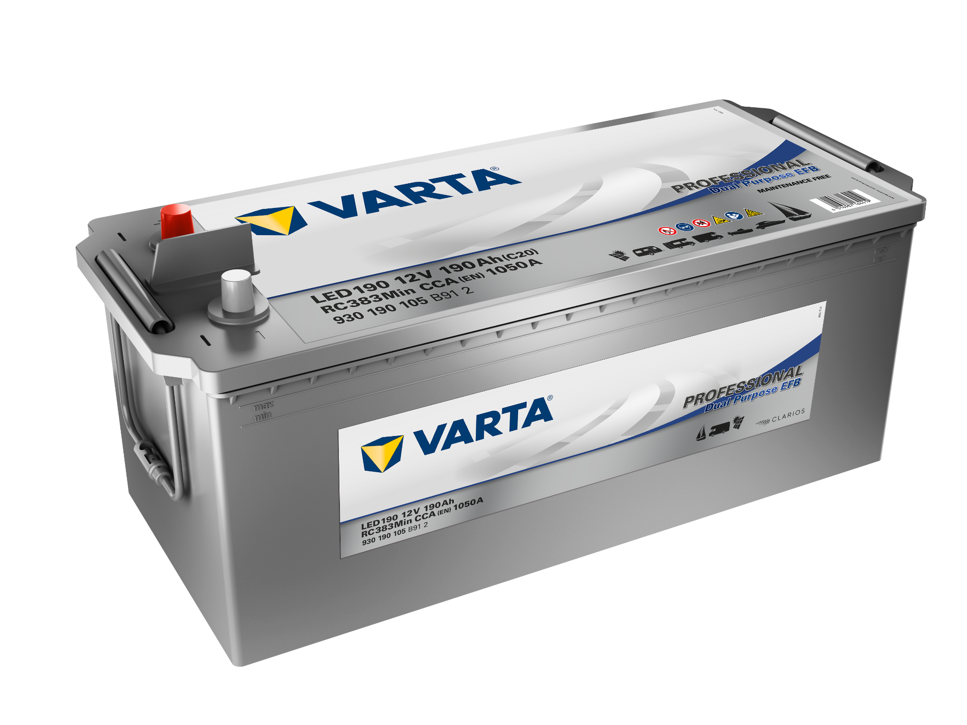 VARTA Professional Dual Purpose EFB 190 Ah, dim: 513x223x223 mm