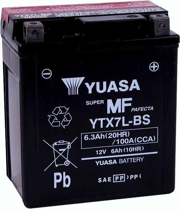 Baterie moto Yuasa AGM 12V 6,3 Ah (YTX7L-BS)