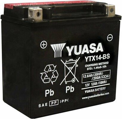 Baterie moto Yuasa AGM 12V 12,6Ah (YTX14)